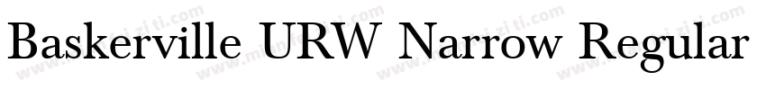 Baskerville URW Narrow Regular字体转换